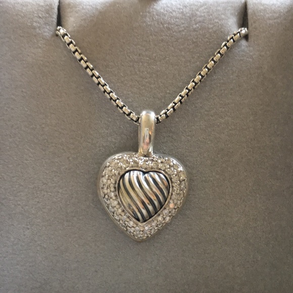 David Yurman Jewelry - David Yurman Diamond heart necklace